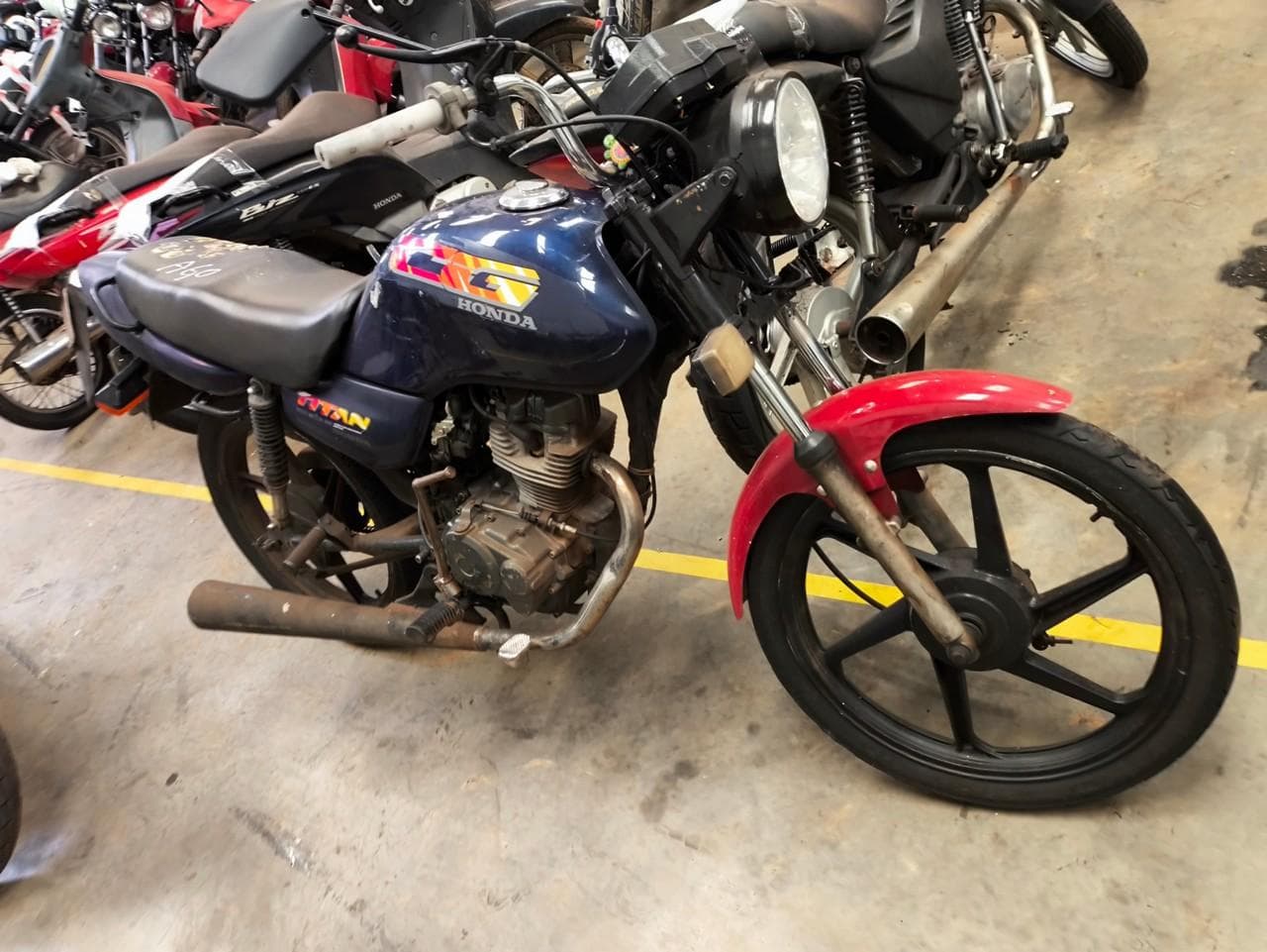 SUCATA CG 125 TITAN - HONDA, 1996/1996, AZUL — foto do lote