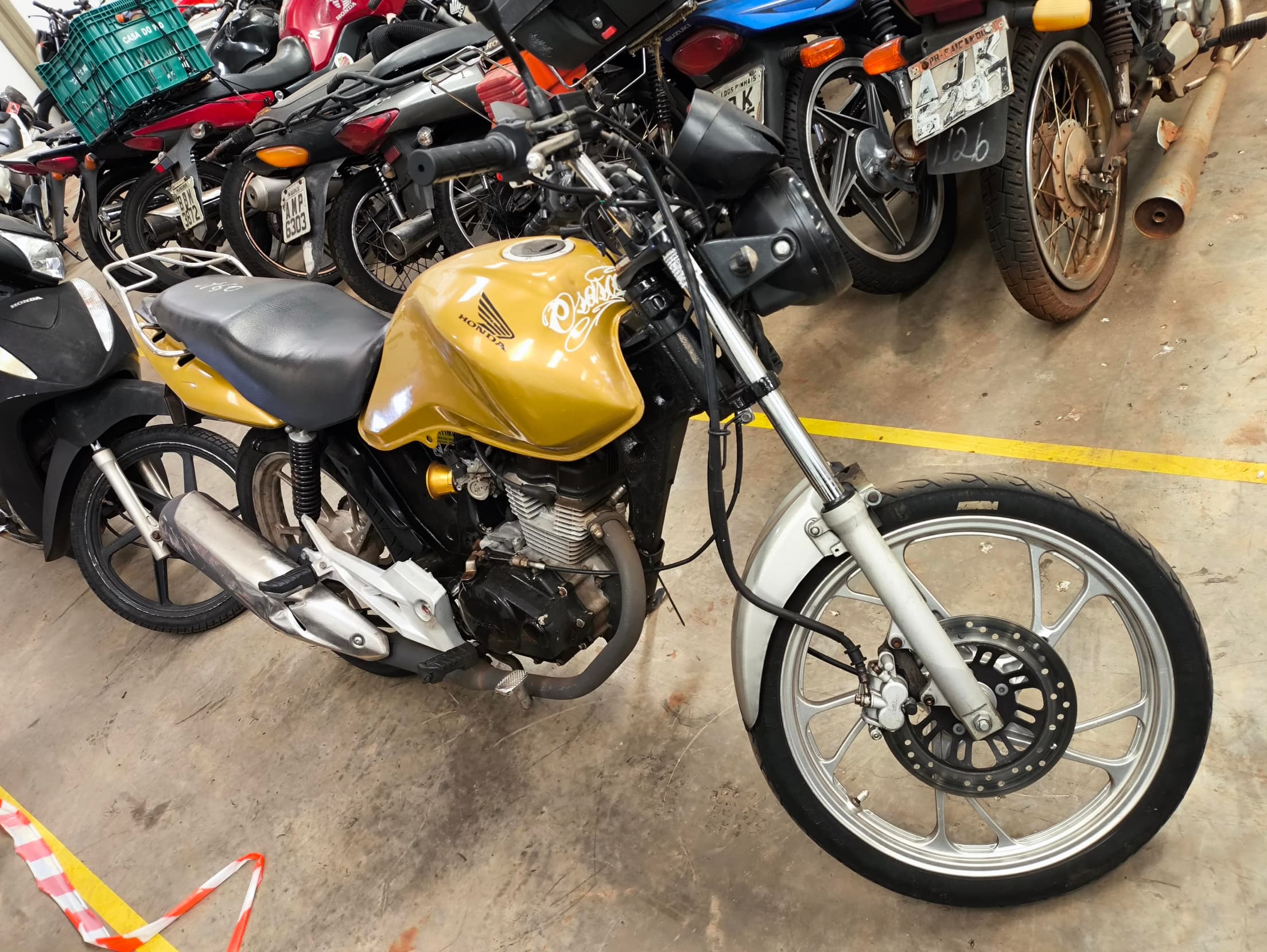SUCATA HONDA/CG 150 TITAN ESD, 2013/2013, AMARELO — foto do lote