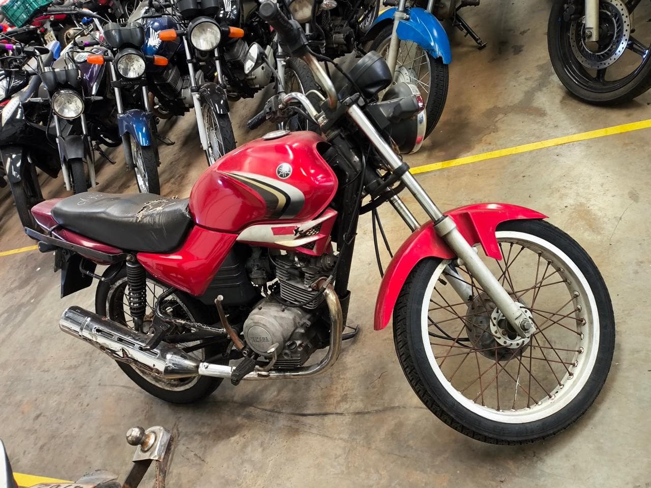 SUCATA YBR 125K - YAMAHA, 2006/2007, VERMELHO — foto do lote